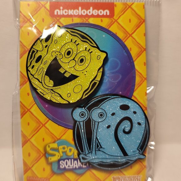 Spongebob Squarepants and Gary Enamel Pin Set - Picture 1 of 5
